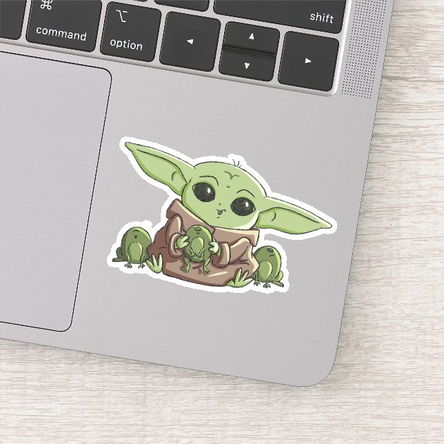 The Child Playing With Frogs Sketch Art Sticker (Detail)