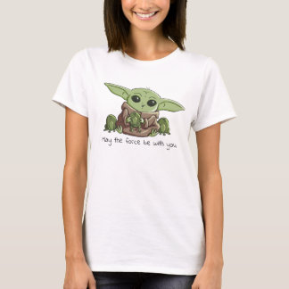 The Child Playing With Frogs Sketch Art T-Shirt