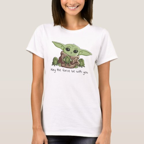 The Child Playing With Frogs Sketch Art T_Shirt