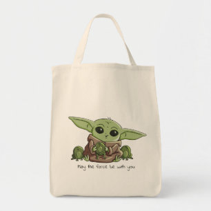 The Child Playing With Frogs Sketch Art Tote Bag