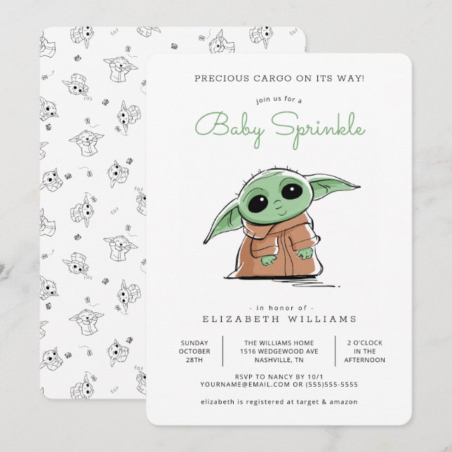 The Child | Simple Baby Sprinkle Invitation (Front/Back)