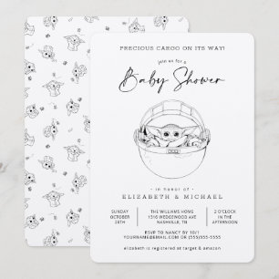 The Child Simple Line Art Baby Shower Invitation