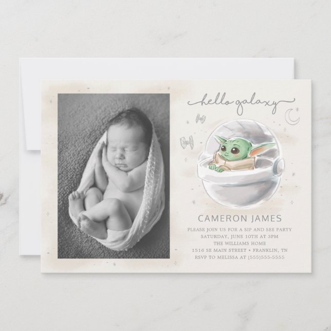 The Child | Sip and See Party with Photo Invitation (Front)