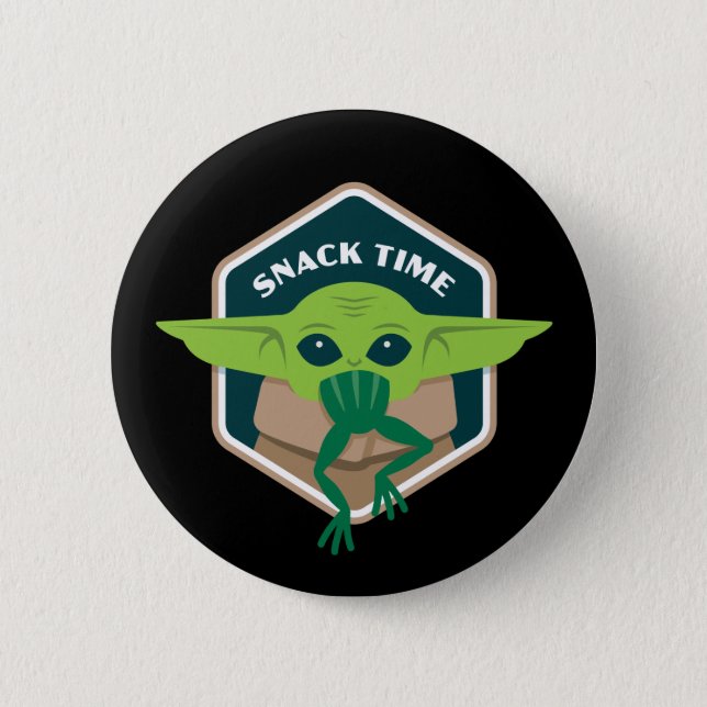 The Child Snack Time Hexagonal Border Button (Front)