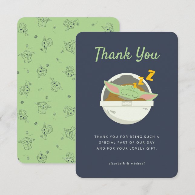 The Child | Team No Sleep - Thank You Invitation (Front/Back)