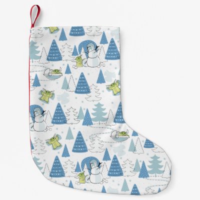 The Child | Tis the Season Pattern Small Christmas Stocking