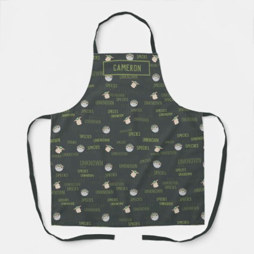 The Child  Unknown Species Green Pattern Apron