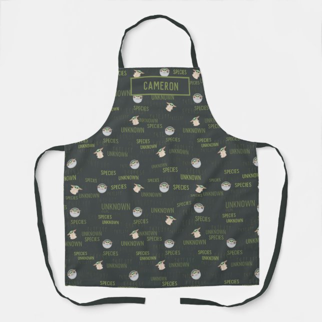The Child | Unknown Species Green Pattern Apron (Front)