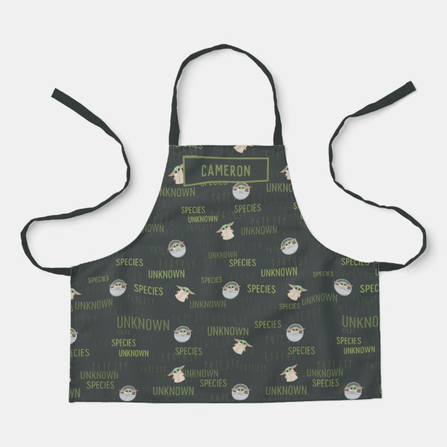 The Child | Unknown Species Green Pattern Apron (Front)