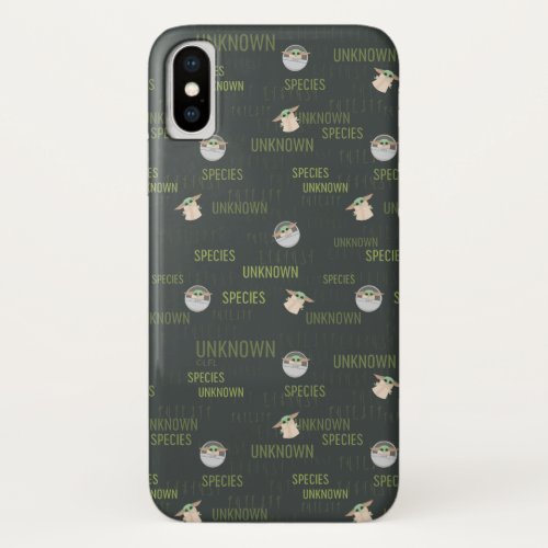 The Child  Unknown Species Green Pattern iPhone X Case
