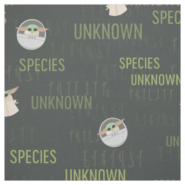 The Child | Unknown Species Green Pattern Fabric (Swatch)