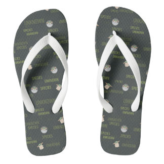 The Child | Unknown Species Green Pattern Flip Flops