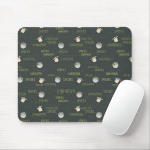 The Child   Unknown Species Green Pattern Mouse Pad