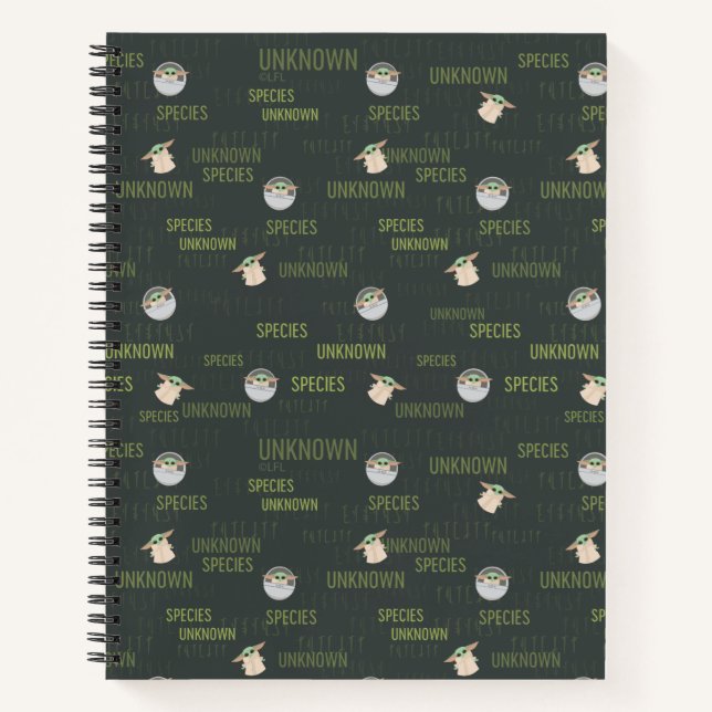 The Child | Unknown Species Green Pattern Notebook (Front)