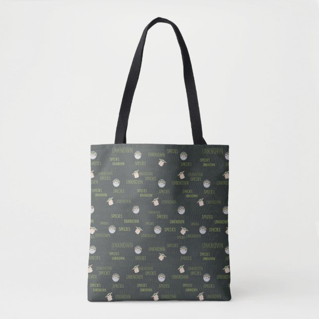 The Child | Unknown Species Green Pattern Tote Bag (Front)