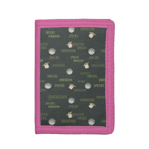 The Child Unknown Species Green Pattern Trifold Wallet