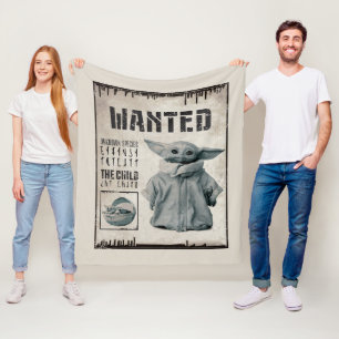 The Child   Wanted Poster Fleece Blanket