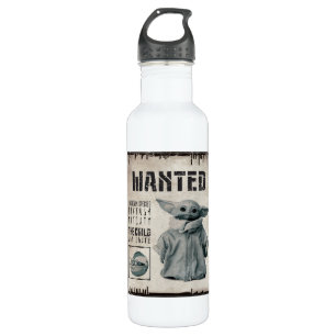The Child   Wanted Poster Stainless Steel Water Bottle