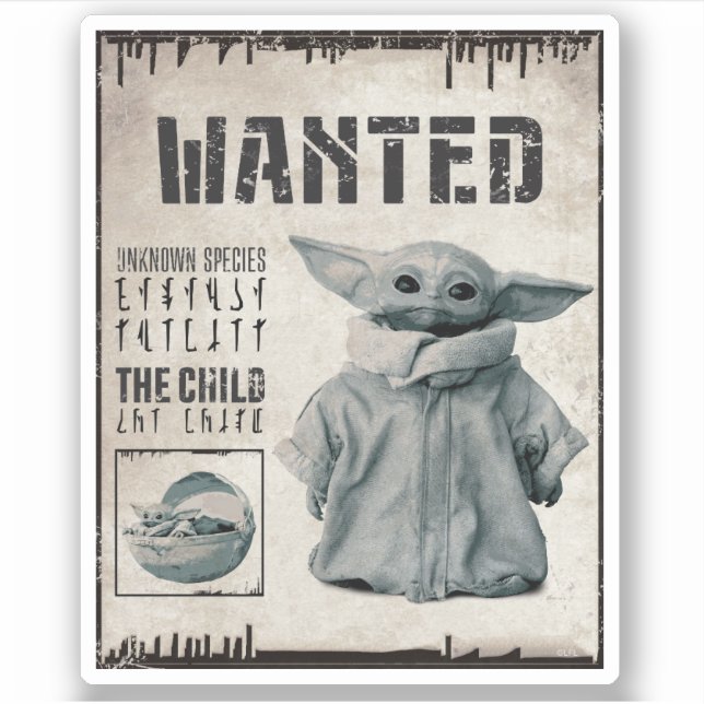 The Child | Wanted Poster Sticker (Front)