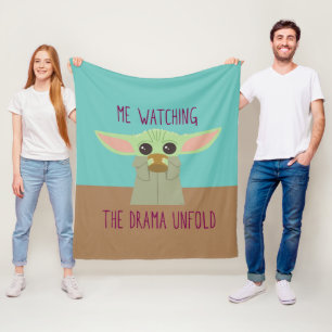 The Child - Watching The Drama Unfold Fleece Blanket