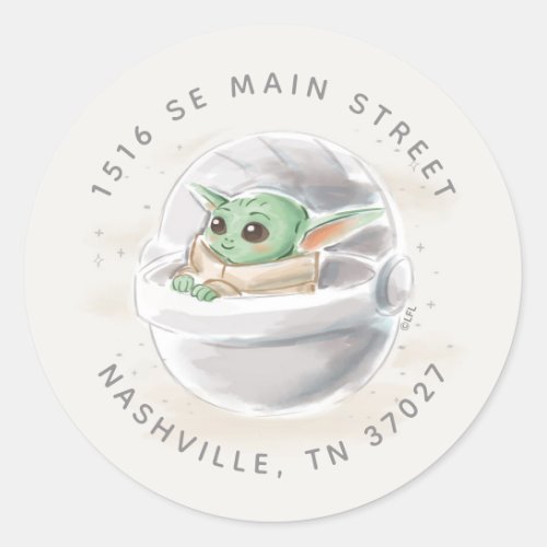 The Child  Watercolor Baby Shower Classic Round Sticker
