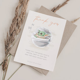 The Child | Watercolor Baby Shower Thank You Invitation
