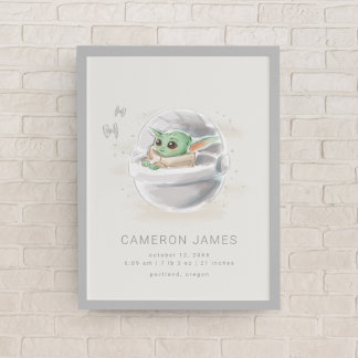 The Child Watercolor | Birth Stats Poster