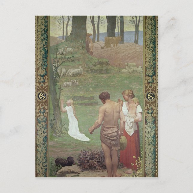 The Childhood of St. Genevieve Postcard (Front)