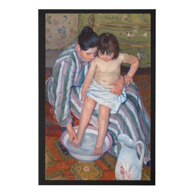 The Child's Bath, Mary Cassatt Faux Canvas Print (Front)