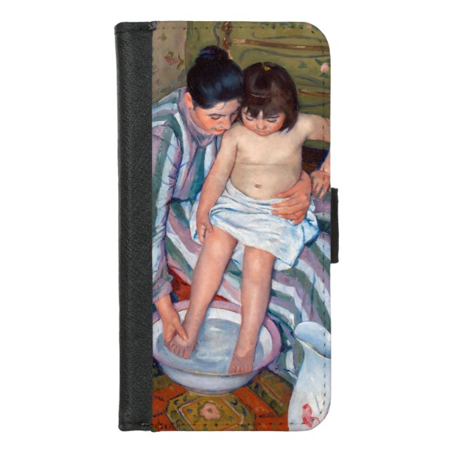 The Child's Bath, Mary Cassatt iPhone Wallet Case (Front)