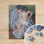 The Child's Bath | Mary Cassatt Jigsaw Puzzle<br><div class="desc">The Child's Bath (1893) by American impressionist artist Mary Cassatt. Original artwork is an oil painting on canvas depicting a portrait of a mother giving her young child a bath. 

Use the design tools to add custom text or personalize the image.</div>