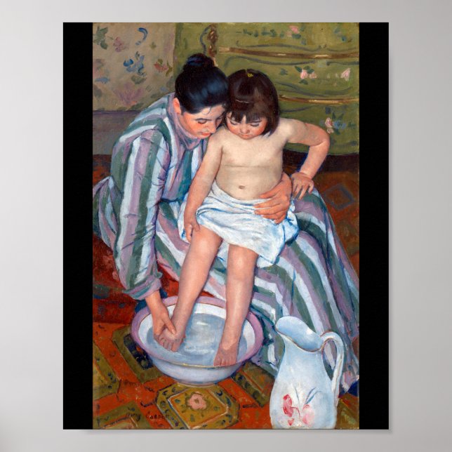 The Child's Bath, Mary Cassatt Poster (Front)