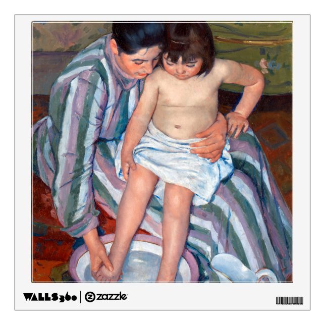 The Child's Bath, Mary Cassatt Wall Decal (Front)