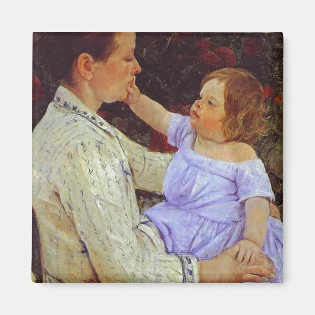 The Child's Caress. c. 1890, Mary Cassatt Magnet (Front)