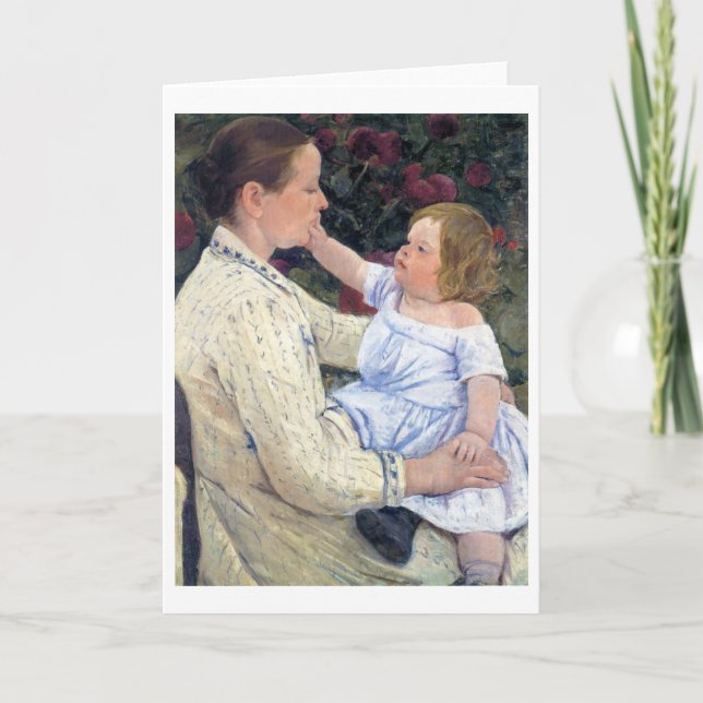 The Child's Caress, Mary Cassatt Card (Front)