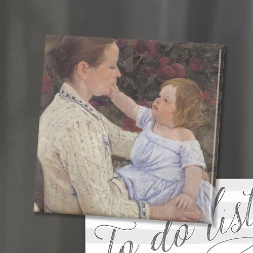 The Childs Caress  Mary Cassatt Magnet