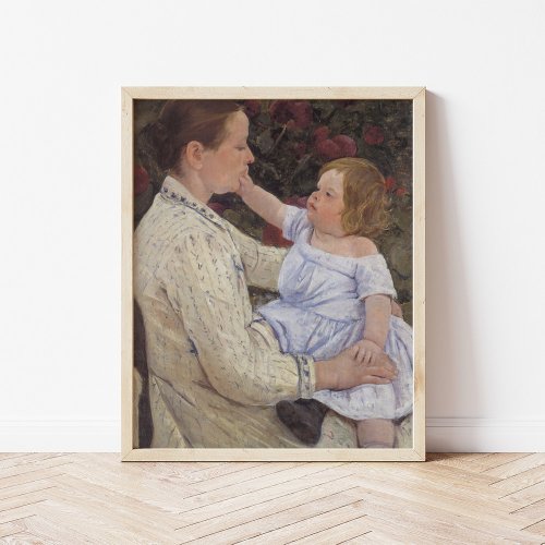 The Childs Caress  Mary Cassatt Poster