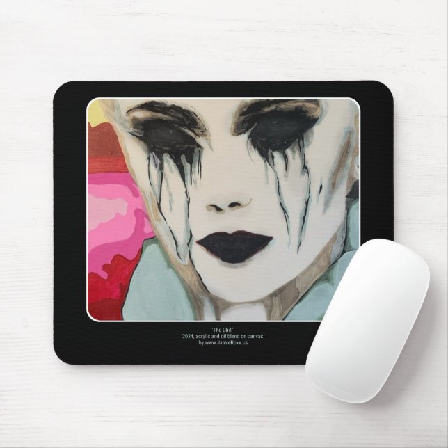 ‘The Chill’ Painting on a  Mouse Pad (With Mouse)