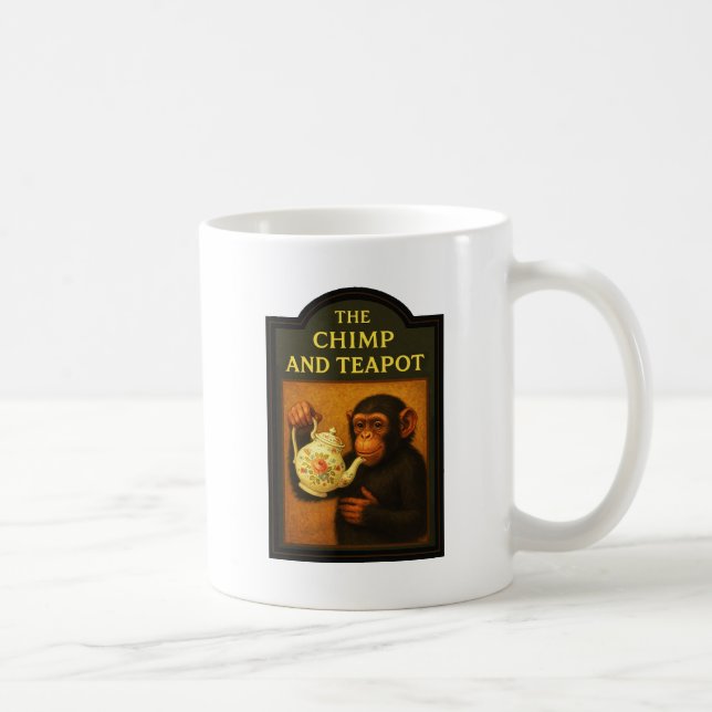 The Chimp And Teapot Pub Coffee Mug (Right)