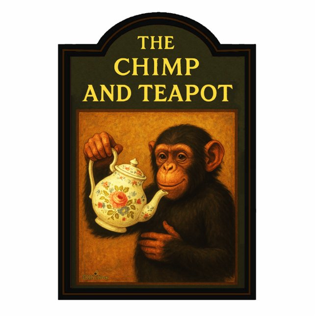 The Chimp And Teapot Pub Cutout (Front)
