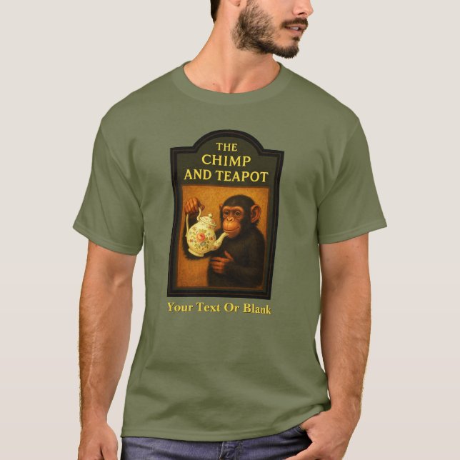 The Chimp And Teapot Pub T-Shirt (Front)