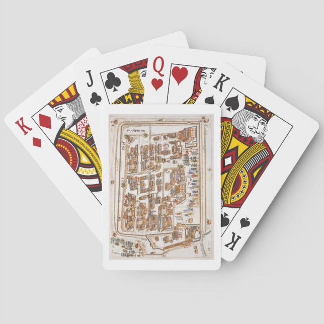 The Chinese Factory in the Street of Teng-chan at Poker Cards (Back)