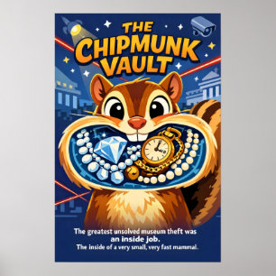 The Chipmunk Vault Cute Heist Poster