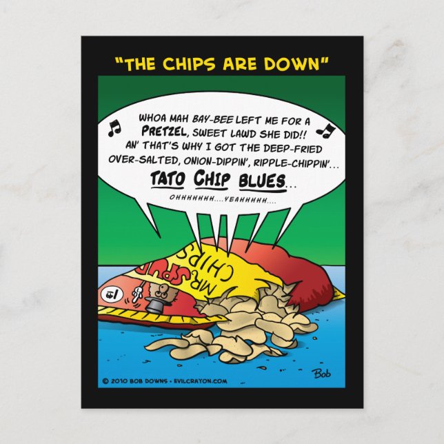 "The Chips Are Down" Postcard (Front)