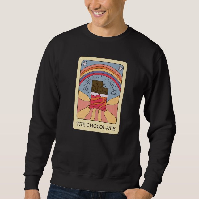The Chocolate Foodie Tarot Card Chocolate Lover Fo Sweatshirt (Front)