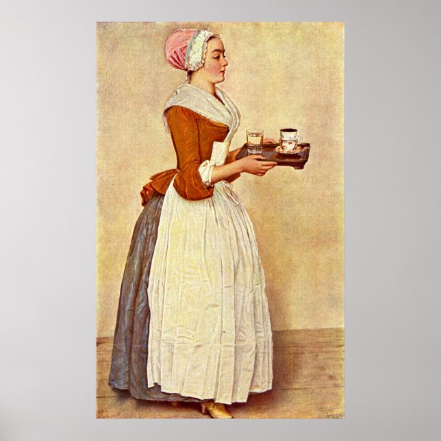The Chocolate Girl by Jean-Etienne Liotard Poster (Front)