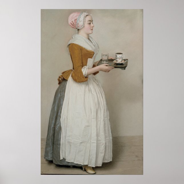 The Chocolate Girl, Jean-Etienne Liotard Poster (Front)