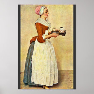 The Chocolate Girl (Miss Baldauf), By Liotard Jea Poster