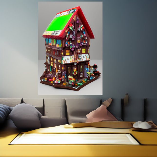 The chocolate house | AI Art  Poster (Creator Uploaded)