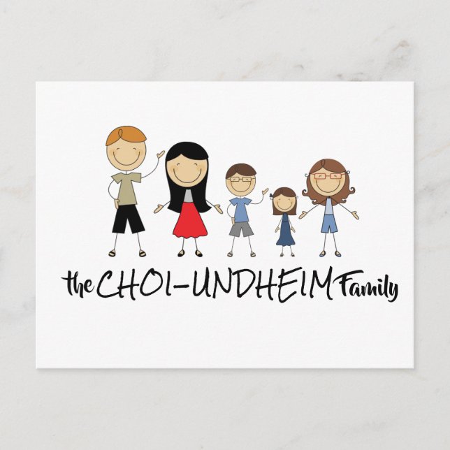The Choi-Undheim Family Postcard (Front)